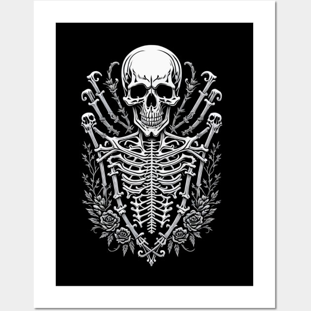 Skeleton Grave Wall Art by DeathAnarchy